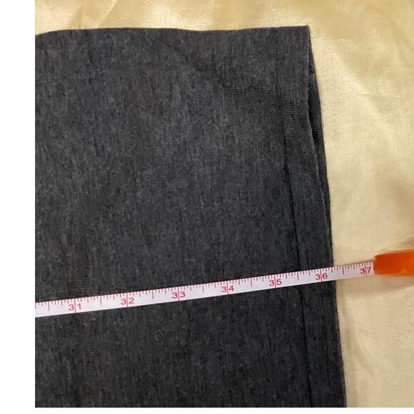 Liz Claiborne Women's Medium Gray Dress Short Sleeve Ribbed Knit Gold Buttons - Picture 5 of 15